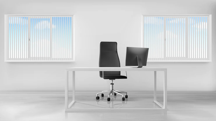 Empty Office Room Interior Workplace With Desk 1441 3659