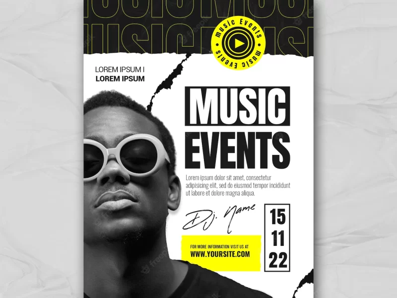 Event flyer template design Free Psd – Photoshop file template