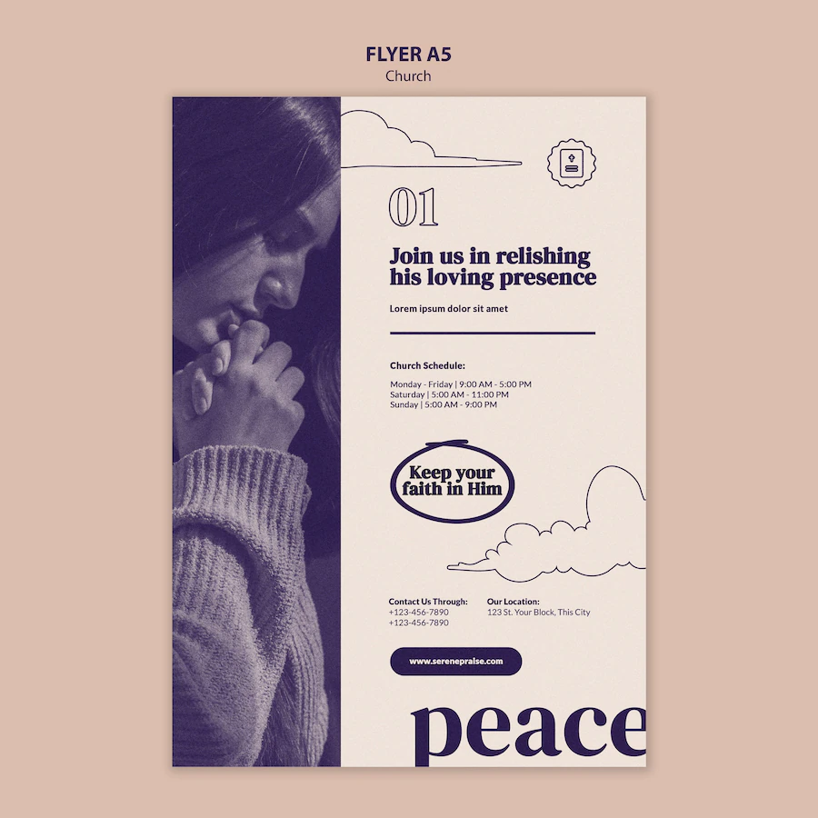 Faith Peace Concept A5 Flyer 23 2149202216