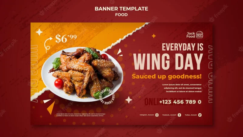 Fast food restaurant banner template Free Psd