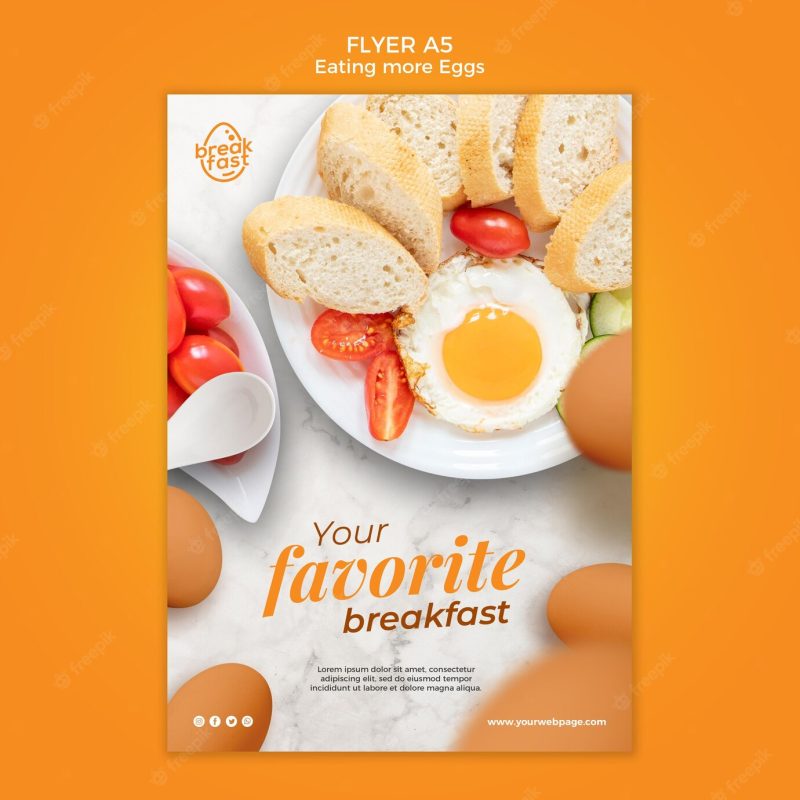 Favorite breakfast flyer template Free Psd flyer download