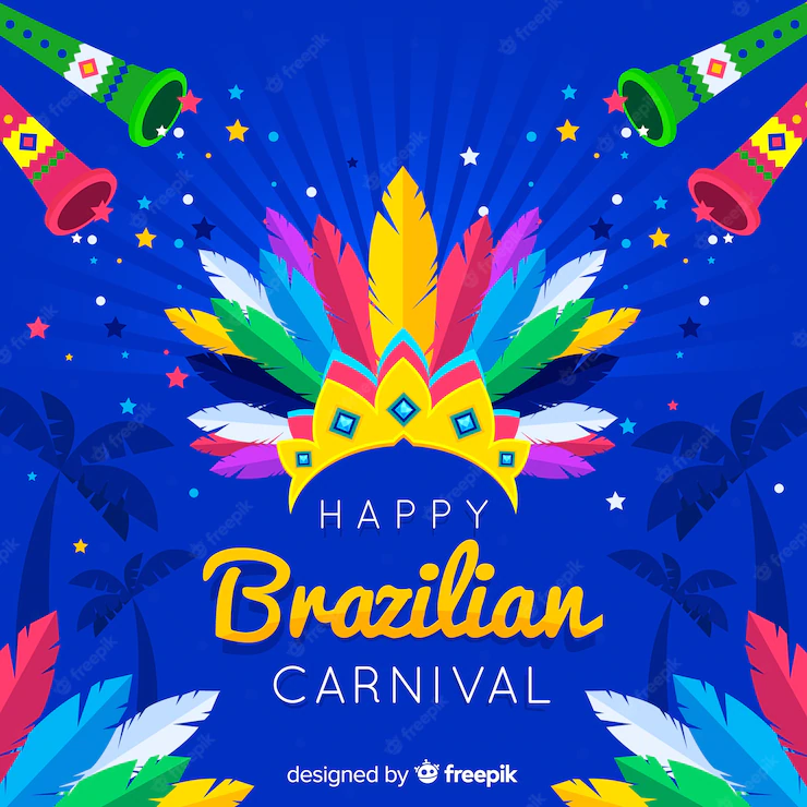 Feather Crown Brazilian Carnival Background 23 2148048281