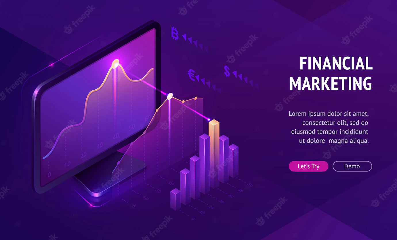 Financial Marketing Isometric Landing Page Banner 107791 2904