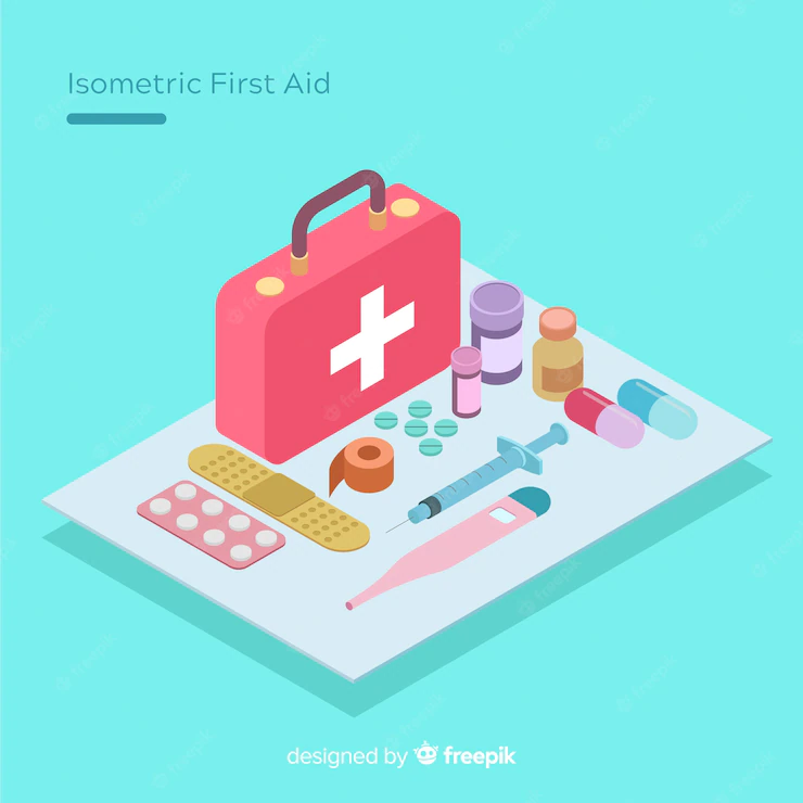 First aid background Free Vector