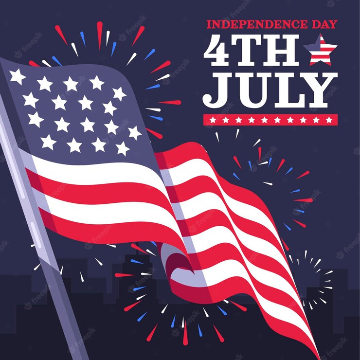 Flat 4th July Independence Day Illustration 23 2148964762