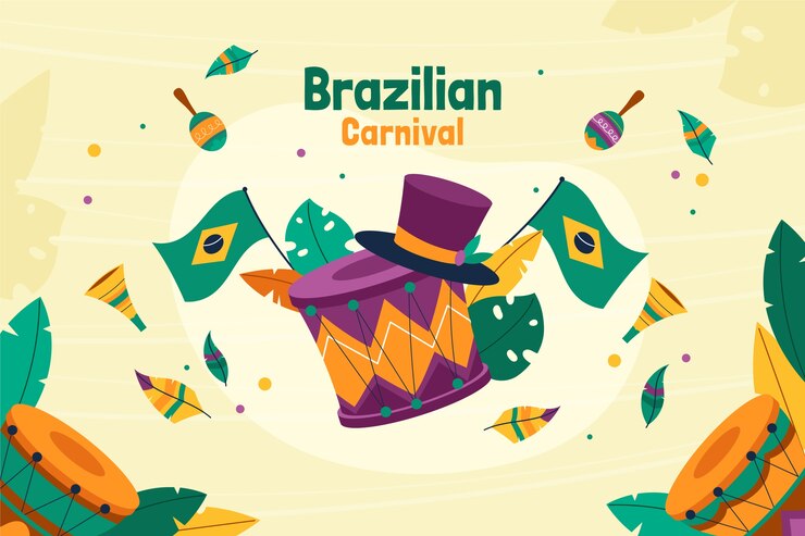 Flat Brazilian Carnival Background 23 2149232049
