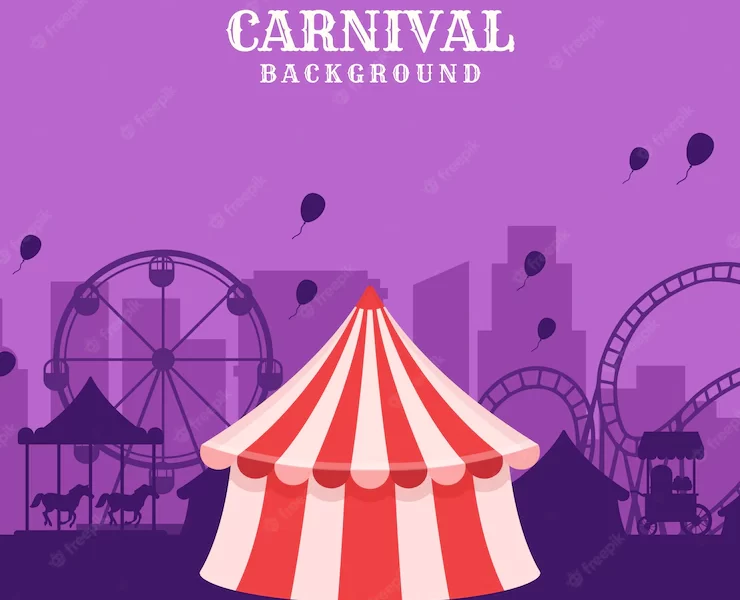 Flat carnival background Free Vector