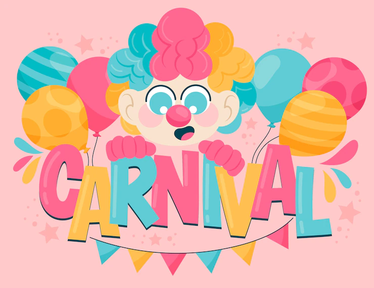 Flat carnival background Free Vector