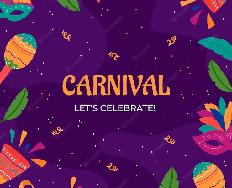 Flat carnival background Free Vector