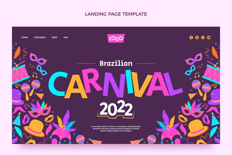 Flat Carnival Landing Page Template 23 2149227241