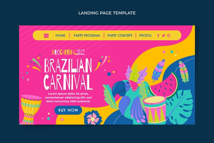 Flat Carnival Landing Page Template 23 2149248333