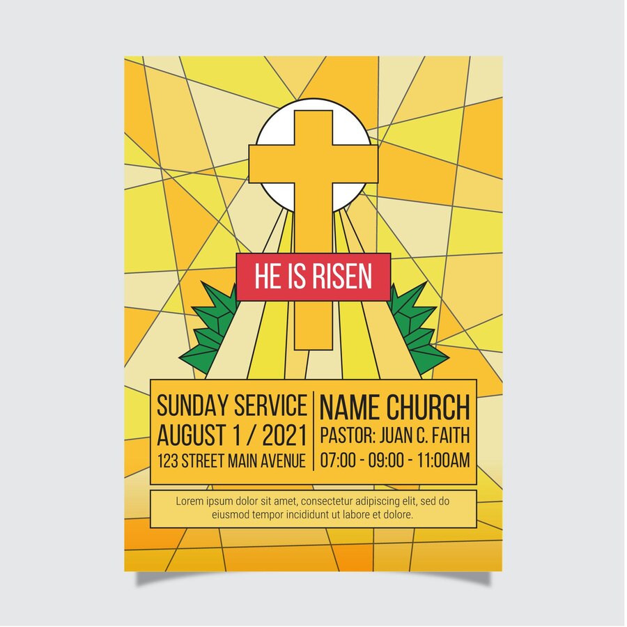 Flat Church Flyer Template 23 2148936645