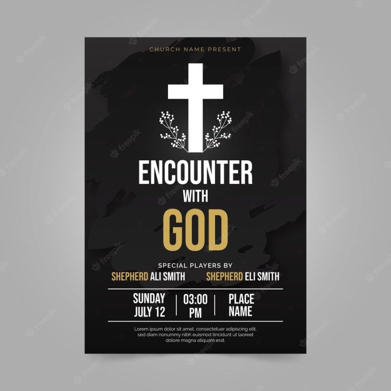 Flat church flyer template Free Vector