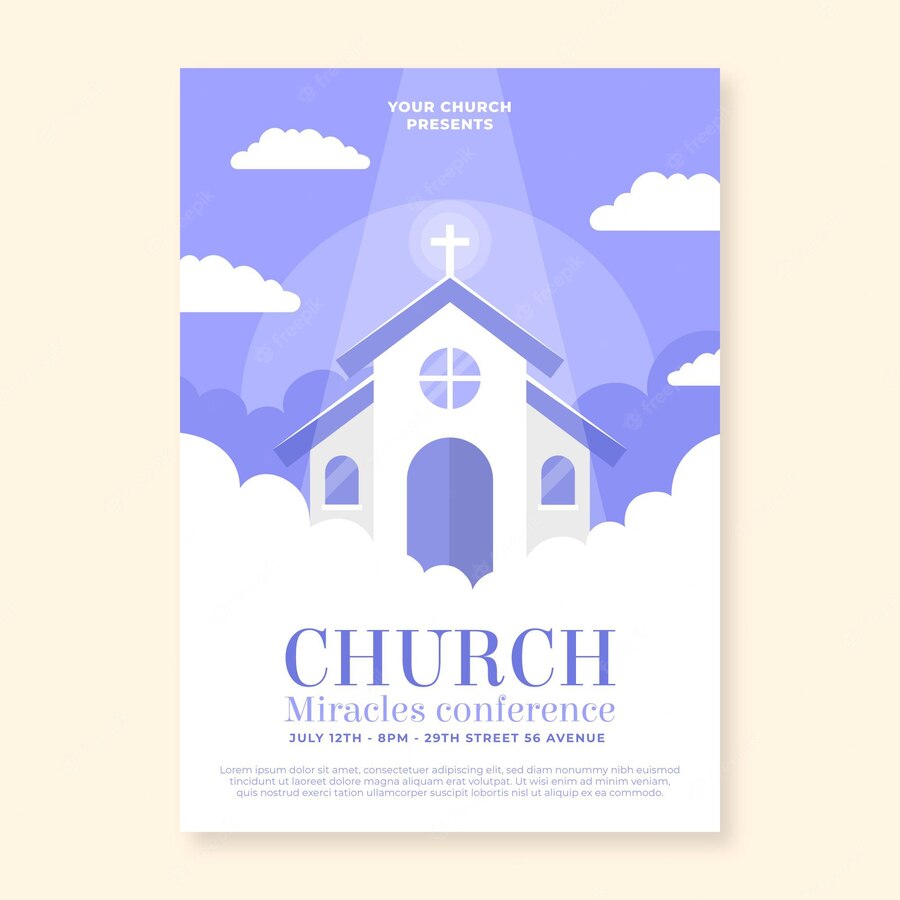 Flat Design Church Flyer 23 2148963497