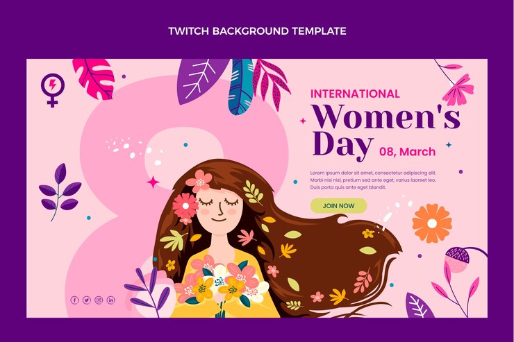 Flat International Women S Day Twitch Background 23 2149256802