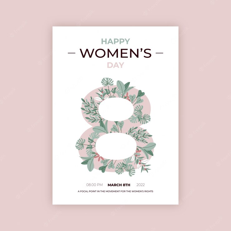 Flat International Women S Day Vertical Flyer Template 23 2149258093