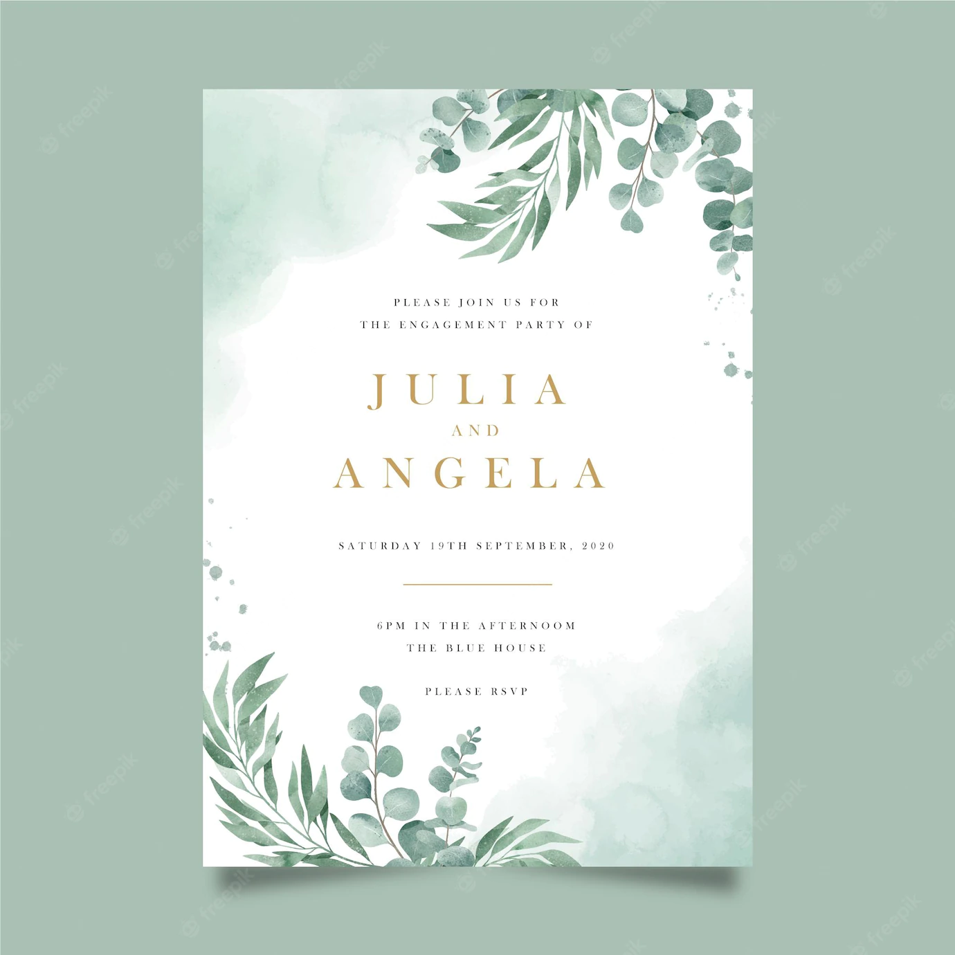 Floral Engagement Invitation Template 52683 43840