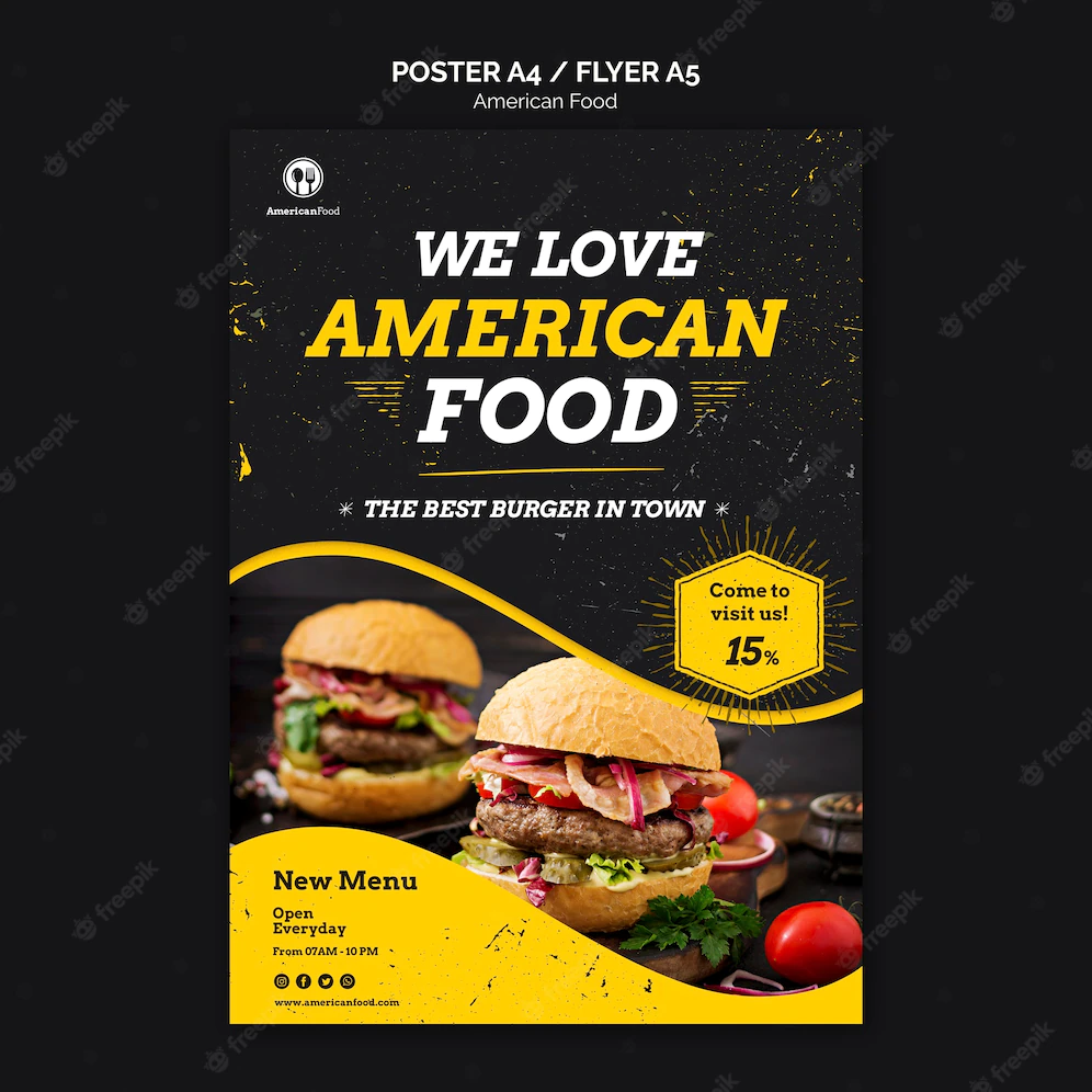 Flyer Design American Food 23 2148484447