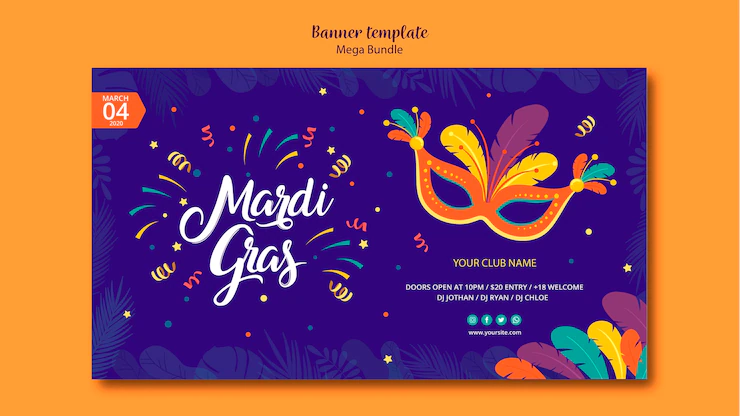 Flyer template design for carnival Free Psd