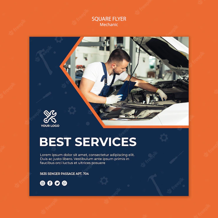 Flyer Template With Mechanic Work 23 2148501383