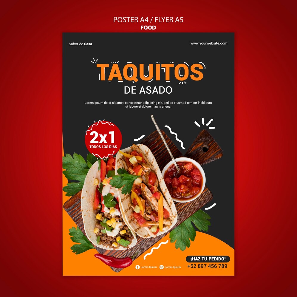 Food Flyer Poster Template Design 23 2148948025