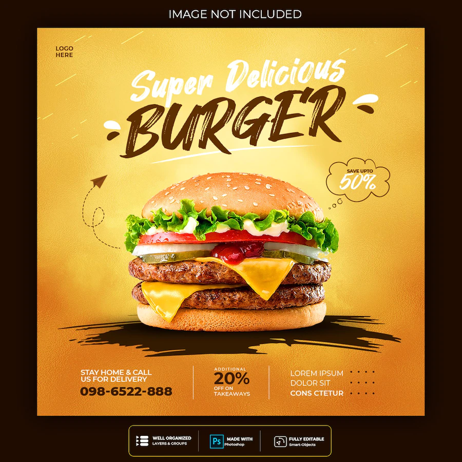 Food Social Media Banner Post Template 202595 362