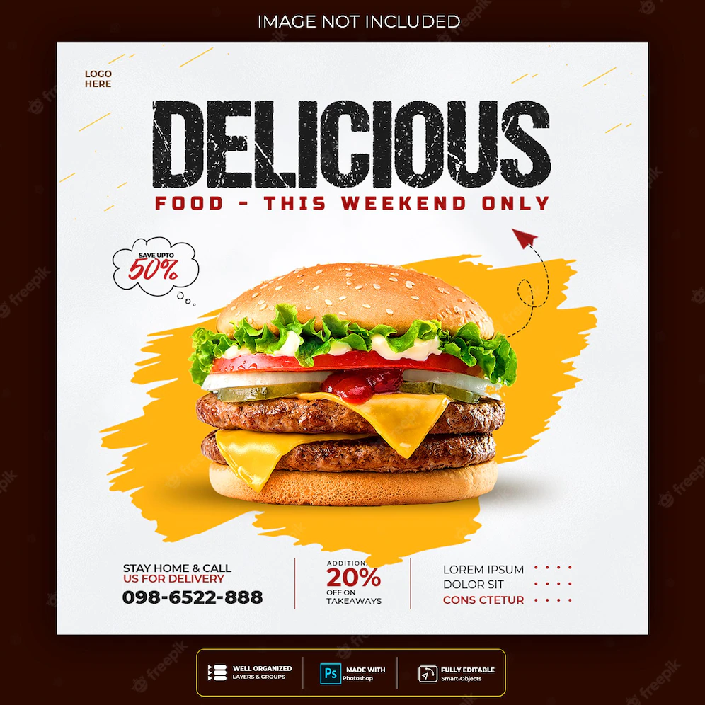 Food Social Media Banner Post Template 202595 365