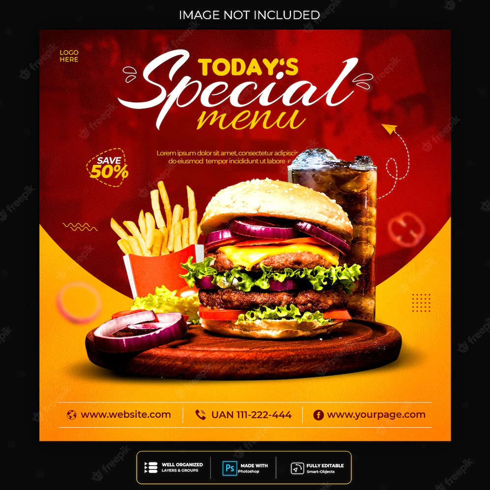 Food Social Media Promotion Instagram Banner Post Design Template 202595 285