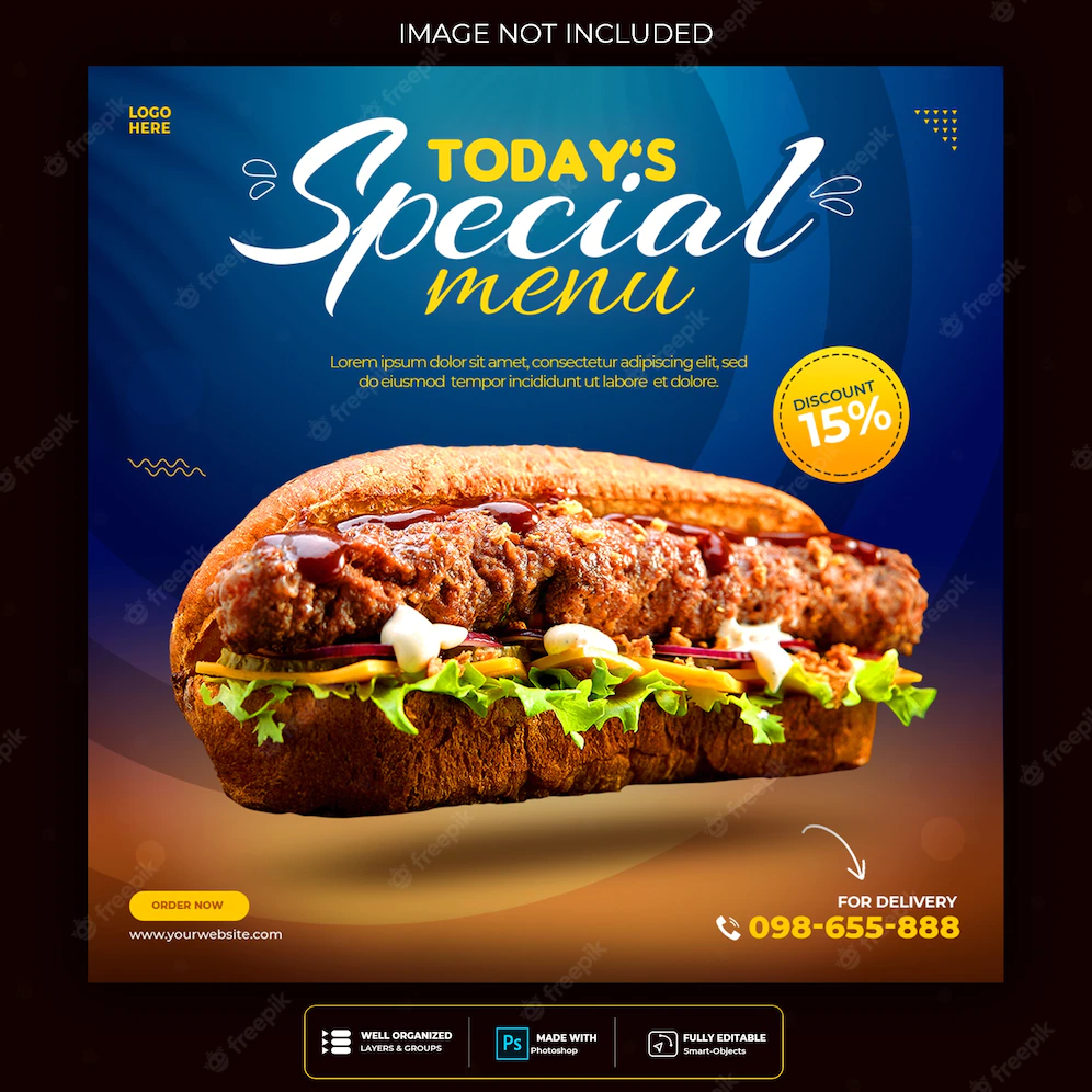 Food Social Media Promotion Instagram Banner Post Design Template 202595 312