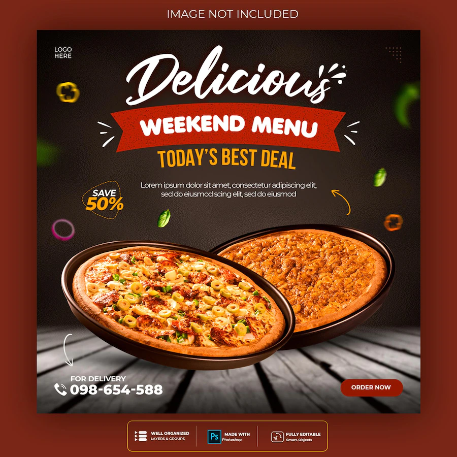 Food Social Media Promotion Instagram Banner Post Design Template 202595 475