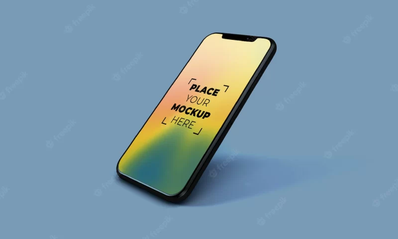 Full screen smartphone mockup Free Psd