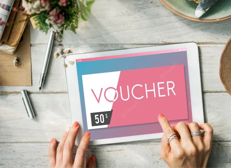 Gift card voucher coupon graphic concept Free Photo