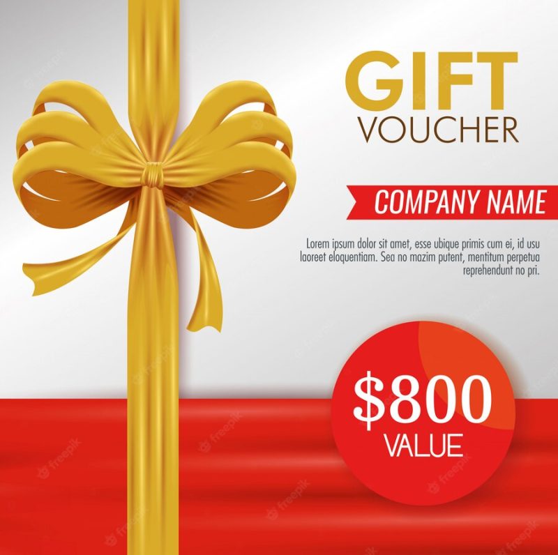 Gift coupon with special promotion Free Vector