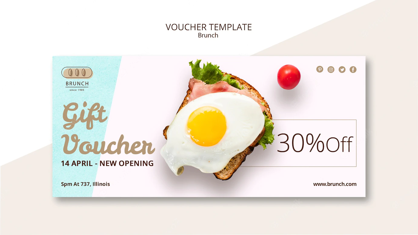 Gift Voucher Template Brunch 23 2148438302