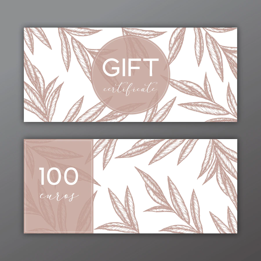 Gift Voucher Template With Hand Drawn Illustrations 1125 287