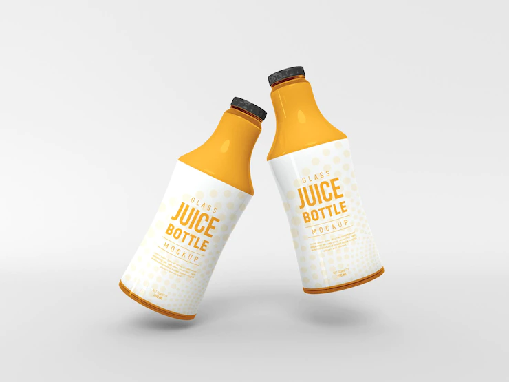 Glass Juice Bottle Packaging Mockup 439185 2613