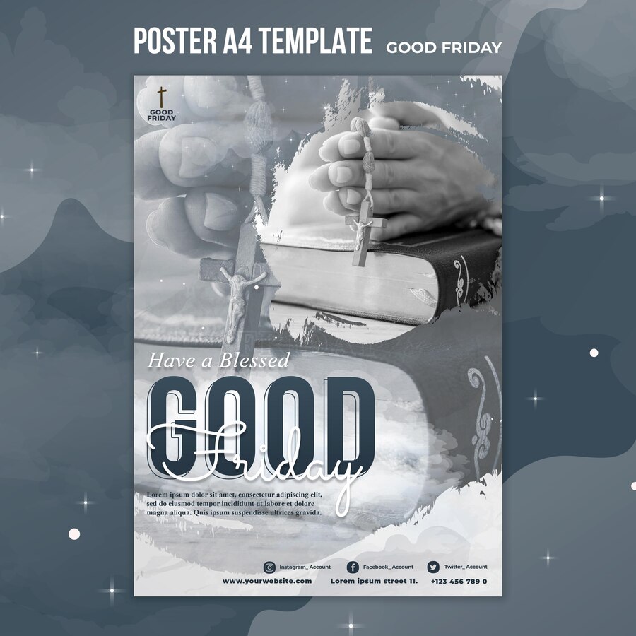 Good Friday Social Poster Template 23 2148886306