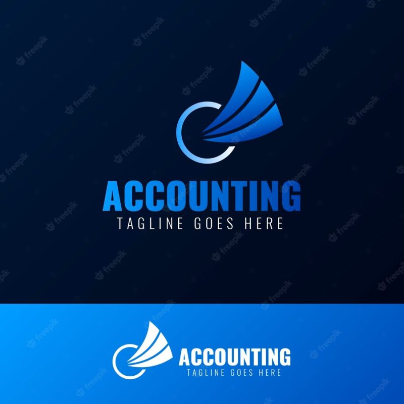 Gradient accounting logo Free Vector