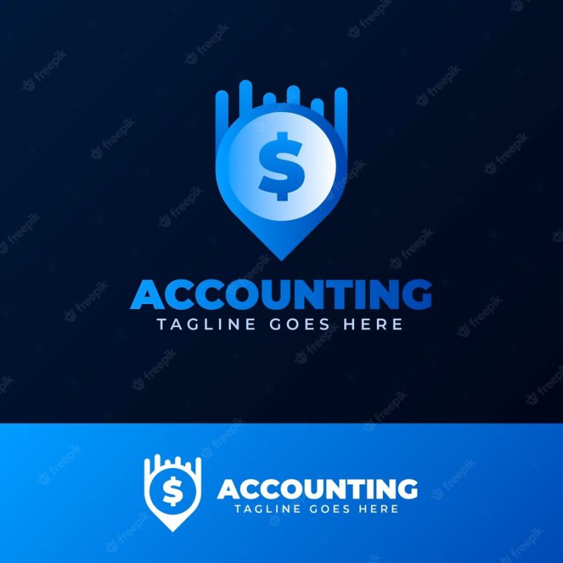 Gradient accounting logo Free Vector