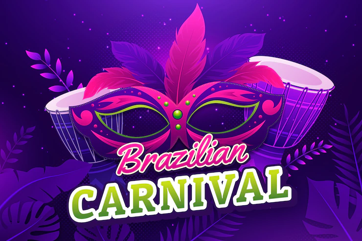 Gradient brazilian carnival background Free Vector
