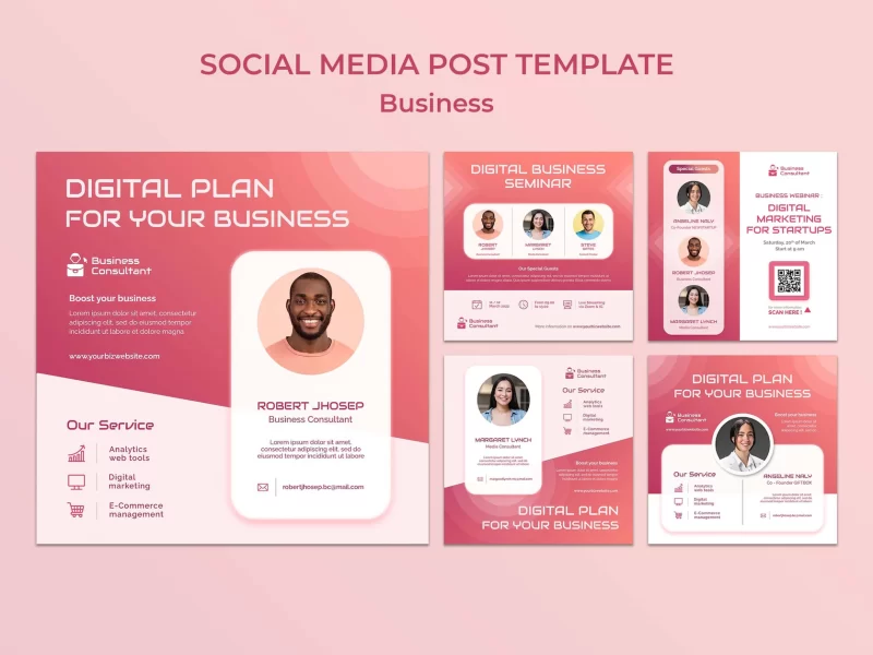 Social Media Flyer Gradient business design template Free Psd