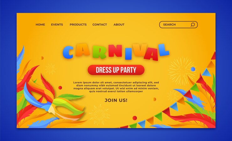 Gradient Carnival Landing Page Template 23 2149242321