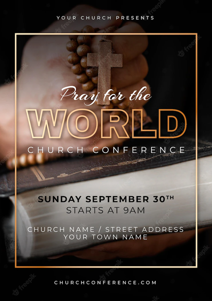 Gradient Church Flyer Template With Photo 23 2148955891