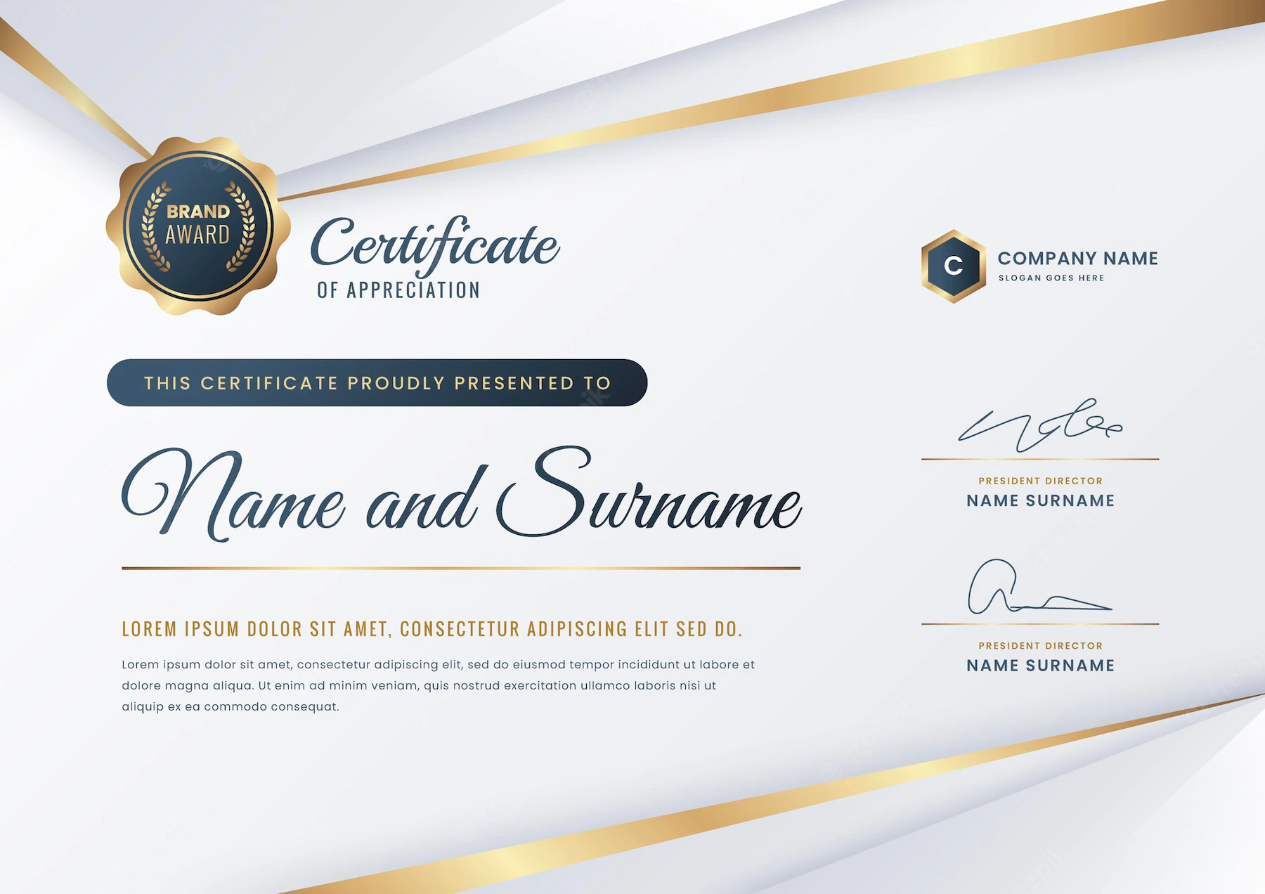 Gradient Elegant Certificate Template 52683 68021