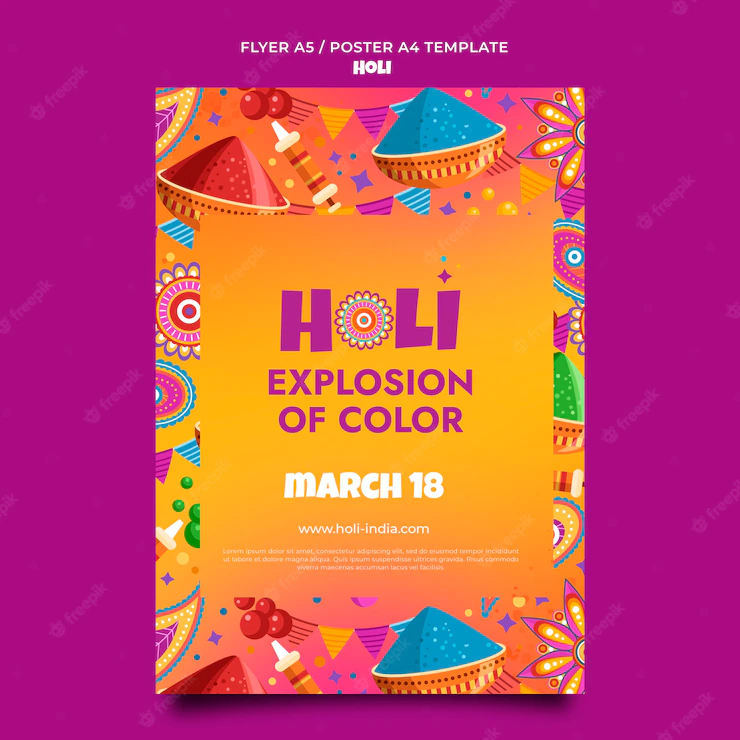 Gradient Holi Festival Design Template 23 2149284582