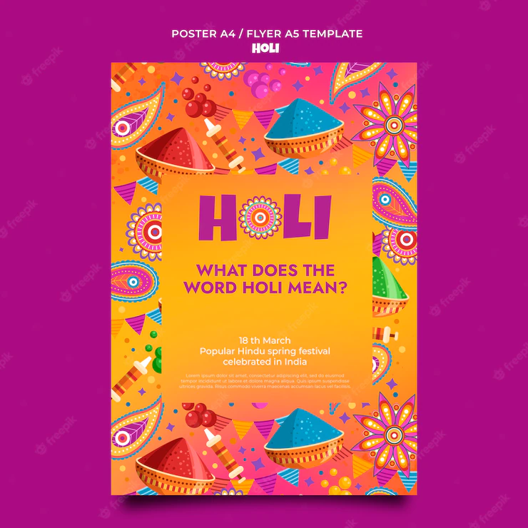 Gradient Holi Festival Design Template 23 2149284590