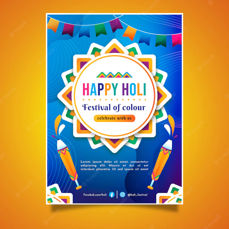 Gradient Holi Vertical Poster Template 52683 80868