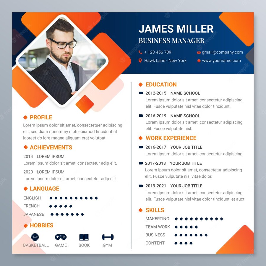 Gradient Online Resume Template 23 2148915672