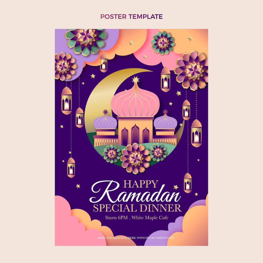 Gradient Ramadan Vertical Poster Template 23 2149308084