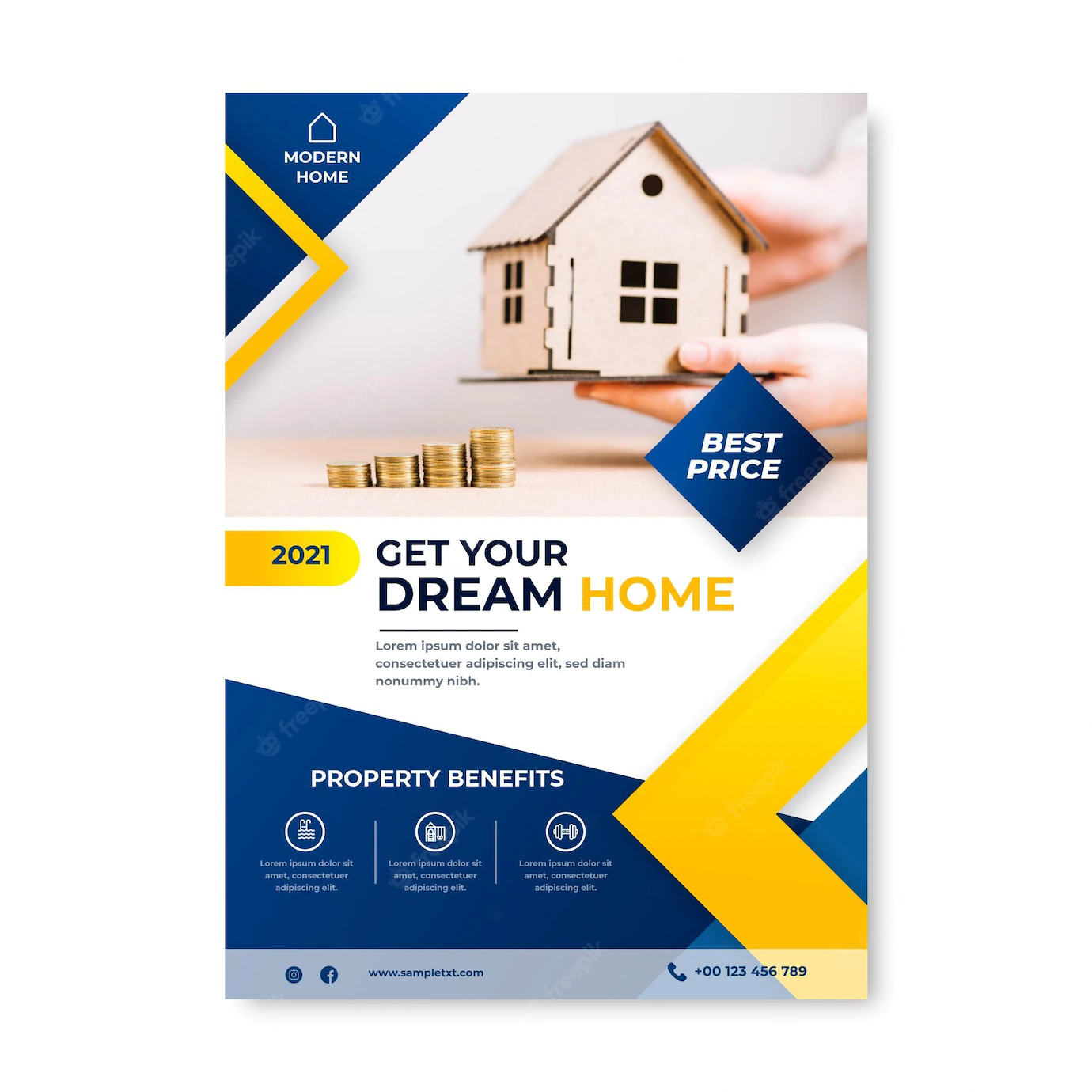 Gradient Real Estate Template With Photo 52683 65022